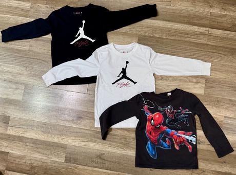2 x tričká s dlhým rukávom, air jordan,116