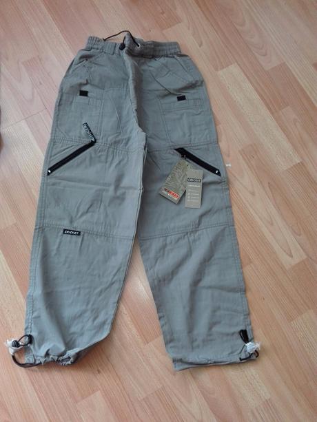 Kapsové sivé nohavíce č m, 140