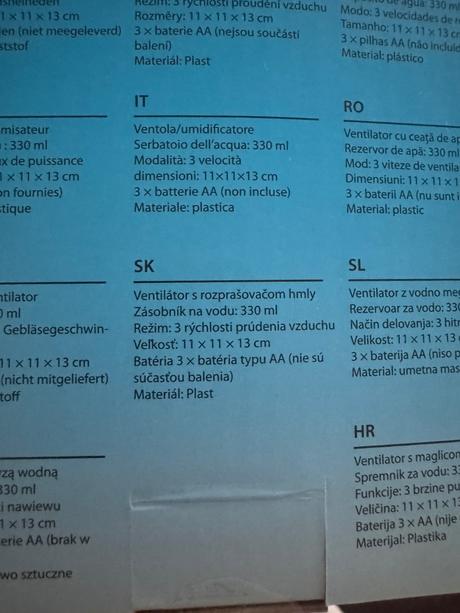 Ventilátor s rozprašovačom hmly, 