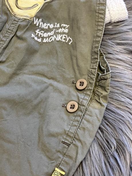 Chlapčenské nohavice na traky s opicou (86), 86