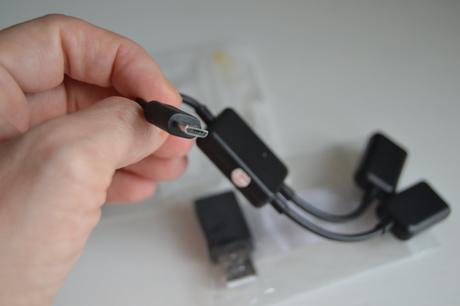 Usb-c 3.1 rozdvojka na usb m / f, 