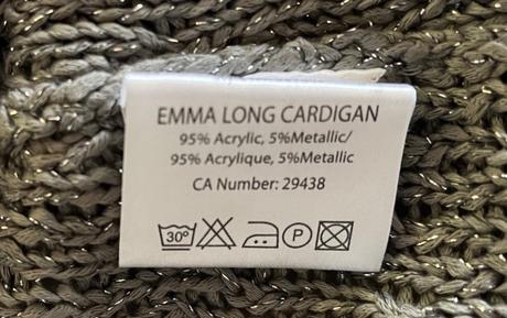 Kaffe dlhší kardigan vel.m, m