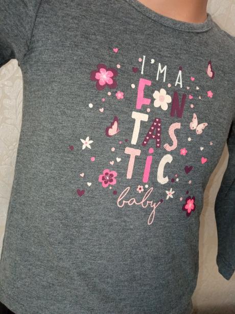 Dievčenské sivé tričko s potlačou fagottino (86), fagottino,86