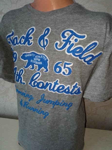 Chlapčenské melírované tričko s nápismi, track&field,128