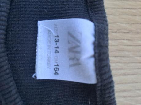 Čierne tričko, zara,164