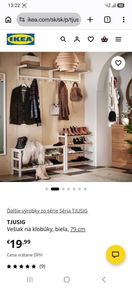 Tjusig vešiak ikea,