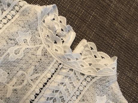 Biely krajkový top, veľkosť 36, 36