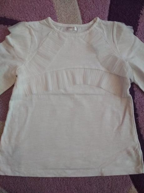 Biele tričko s dlhým rukávom, pepco,128
