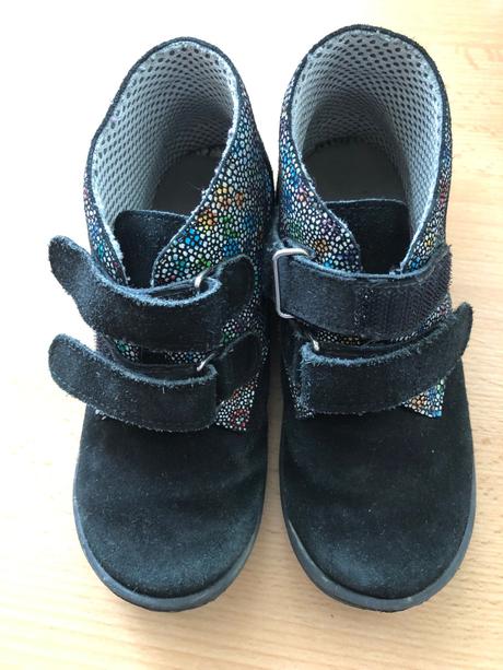 Semišové čierne topanočky, slovobuv,30