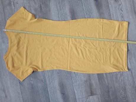 Sýtožlté tričkové šaty 34/36, xs