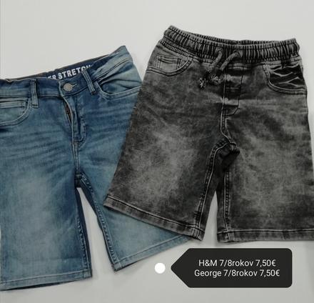 Rifľové kraťasy, h&m,128