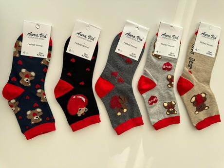 Dámske valentínske ponožky, 35 - 40