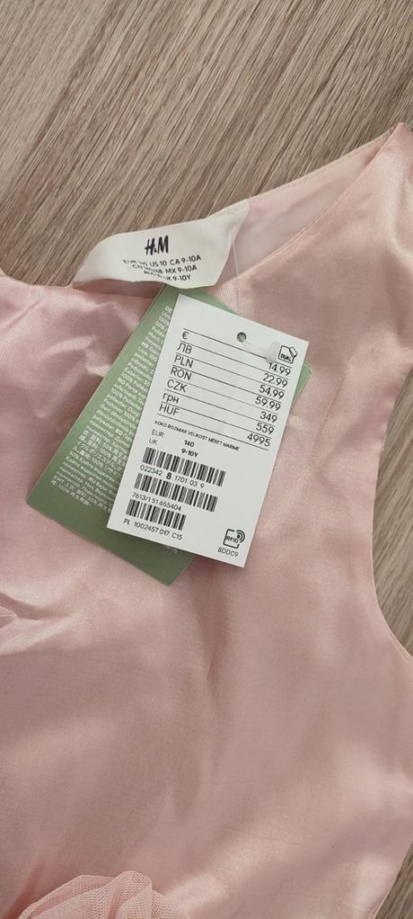 Nové elegantné spoločenské šaty tylová sukňa h&m, h&m,140