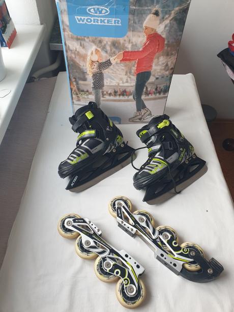 2 in 1 nastaviteľné korčule worker olaff, 35