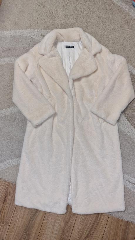 Dlhý kabát - kožuch, s