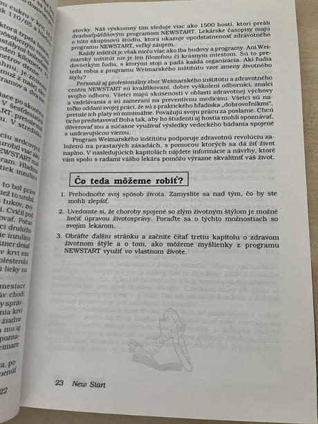 Nový začiatok kniha o zdravom životnom štýle,
