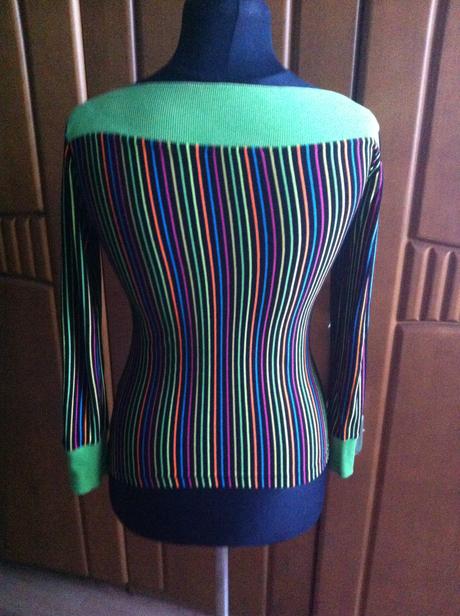 Zelené pásikavé tričko, m