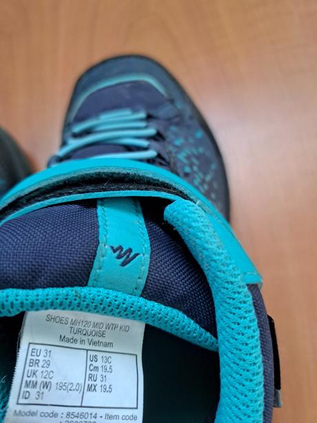 Detské turistické topánky, quechua,31