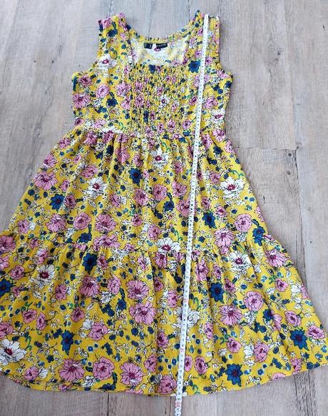 Žlté kvetinové šaty, bonprix,42