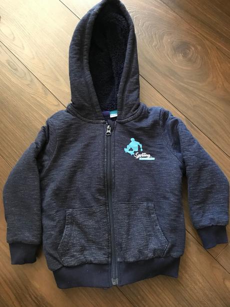 Chlapčenská mikina s kapucňou a na zips, lupilu,98
