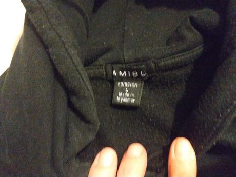 Mikina čierna s nápisom, l, amisu,l