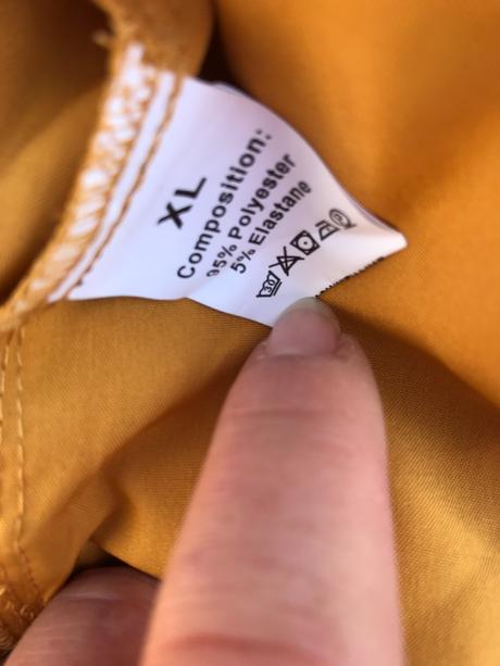 Horčicové široké nohavice, xl