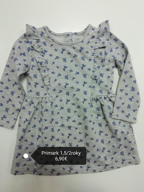 Kvetinové mikinové šaty s volánikmi, primark,92