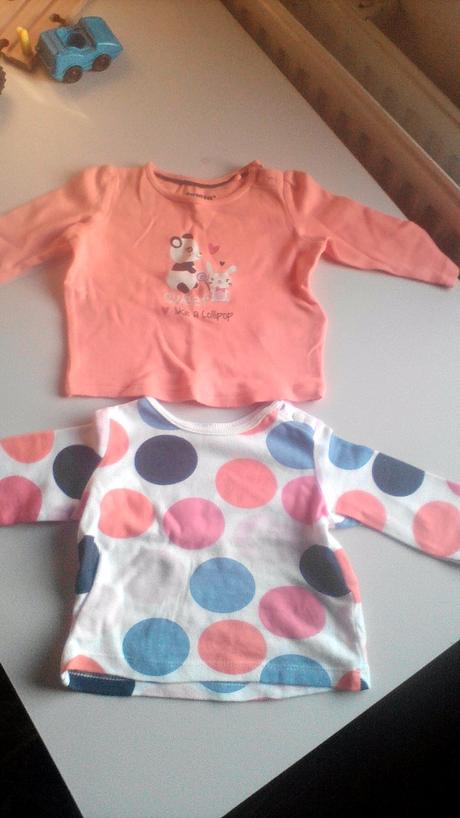 2ks tričiek s dlhými rukávmi, 74