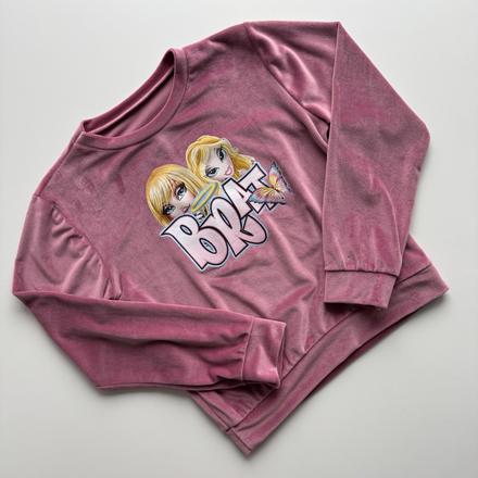 Dievčenské velúrové tričko bratz, 152