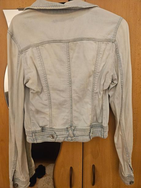 Svetlomodrá riflová bunda stradivarius, stradivarius,xs