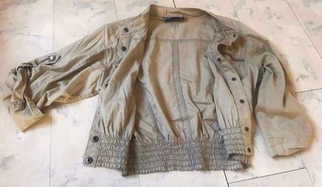 Plátenný crop-top do pásu, l