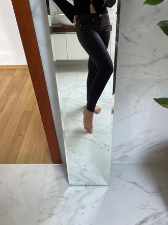 Mango slim nohavice - kožený efekt, mango,s