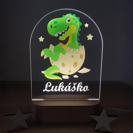 Detská nočná lampa s vlastným menom dino i.,