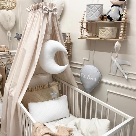 Baldachýn nad postieľku, krémový, dĺžka (cm): 160