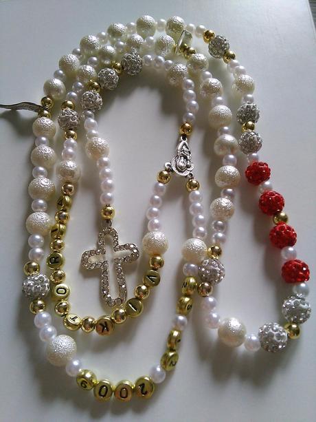 Ruženec s menom a dátumom + shamballa,