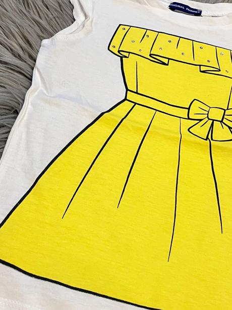 Dievčenské tričko s potlačou a flitrami (92), original marines,92