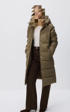 Hnedo zelená khaki,dlhá bunda resserved, reserved,m