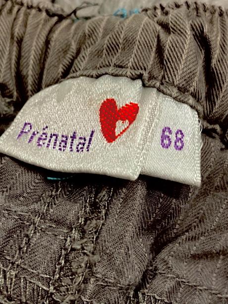 Chlapčenské pásikavé nohavice sivé prénatal (68), prénatal,68