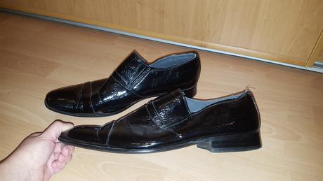 Čierne kožené topánky, 45