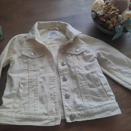 Zara rifľová bunda bledožltá, zara,116