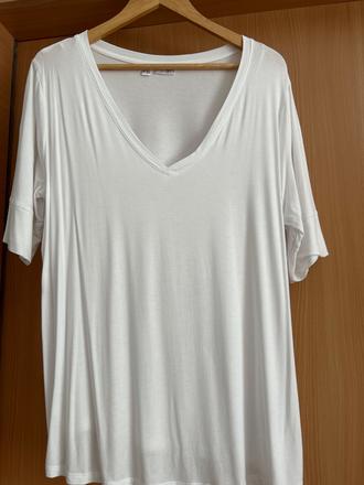 Biele tričko s véčkom bodyflirt 44/46, bonprix,46