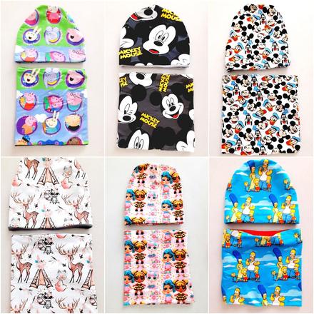 Súprava čiapka + nákrčník - mix veľkostí,