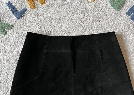 Čierna kožená sukňa, h&m, s/36, h&m,s