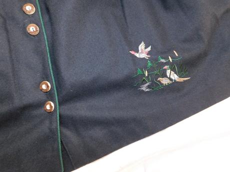 Luxusna trachten vlnena sukna/kroj,navy farby, 36