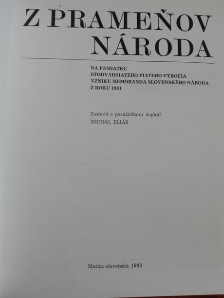 Z prameňov národa, 
