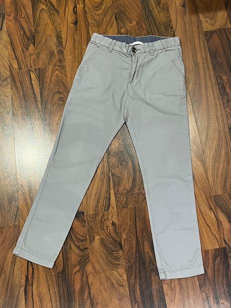 Šedé nohavice h&m 134, h&m,134