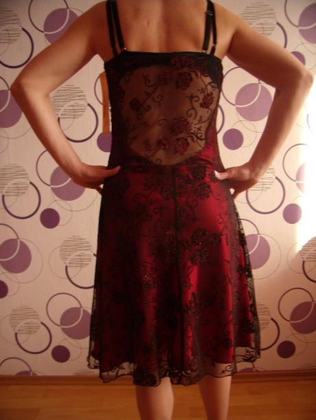 Šaty čipka - satén., s