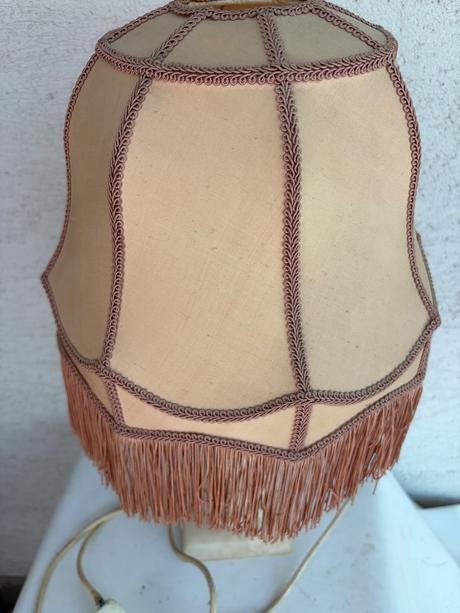 Vintage uzasna lampa stolova cca 55cm s kamenym p,