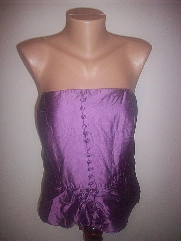 Fialový hodvábny korzet, 44