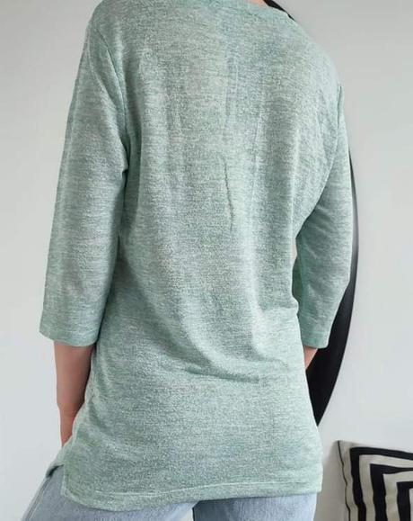 Ľahký predĺžený sveter, hema,l